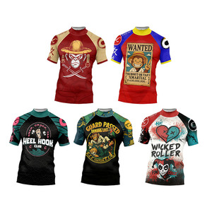 Cody Lundin <strong>Rash</strong> <strong>Guard</strong> in Stock Custom Jiu Jitsu Mma Rashguard Bjj <strong>Men</strong> Compression Training Short Sleeve Grappling Shirt - Product Image 4