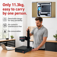 Machine de gravure laser à fibre Zixu 20W 150*150mm, équipement de marquage laser pliable pour métal et plastique ABS PVC