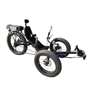 Outdoor Mountain 3 trois roues pliable gros pneu vélo couché Cool Green Power électrique Velo Trike - Product Image 2