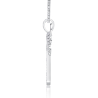 925 argent Sterling à la mode ailes d'ange Moissanite croix pendentif bijoux plaqué or glacé pavé luxe Hip Hop hommes collier
