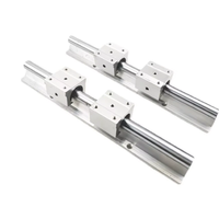 HZ 2 rails de guidage linéaires SBR20 (longueur 1000 mm, 20 mm) + 4 blocs de roulement coulissant SBR20UU en alliage d'aluminium pour routeur CNC