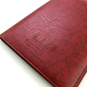 Bìa Da Pu Màu Đỏ Bắt Chước Danh Mục Đầu Tư Tập Tin Đơn Giản A5 Kèm Notepad - Product Image 4