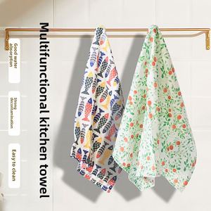Serviettes de cuisine absorbantes personnalisées en coton pur imprimé pour l'exportation transfrontalière, ensembles de thé, impression de logo en gros - Product Image 1
