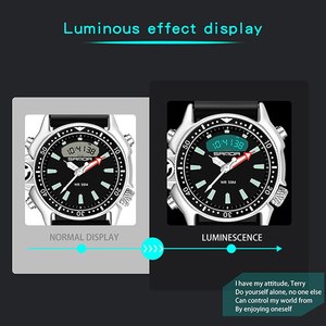 Reloj Deportivo Digital de Cuarzo para Hombre SANDA 3008, Reloj de Buceo Creativo, Reloj Despertador Impermeable con Pantalla Dual - Product Image 5