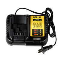 Chargeur de batterie Li-Ion Dcb112 pour Dewalts 10.8V 12V 14.4V 18V Dcb101 Dcb200 Dcb140 Dcb105 Dcb200 Noir