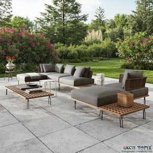 Meubles de <span class=keywords><strong>jardin</strong></span> en rotin pour l'extérieur, ensemble de canapés en rotin épais, résistant aux intempéries, durable, salon, cour - Product Image 3