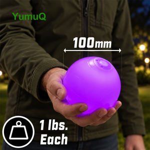 YumuQ – Ensemble <span class=keywords><strong>de</strong></span> boules <span class=keywords><strong>de</strong></span> <span class=keywords><strong>pétanque</strong></span> lumineuses en <span class=keywords><strong>plastique</strong></span> LED pour l'extérieur, jeu <span class=keywords><strong>de</strong></span> pelote pour la pelouse, la plage et les sports <span class=keywords><strong>de</strong></span> jardin - Product Image 3