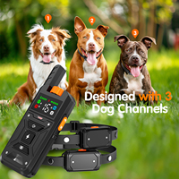 Collier de formation de choc à distance intelligent étanche réglable à longue portée de 1000 pieds avec système de clôture sans fil pour chien électronique