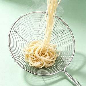 Stainless Steel Strainer Set 5pcs Kitchen Colander For Noodles Fried Food <b>Hot</b> Pot Straining With Anti Scald Handle - Product Image 4