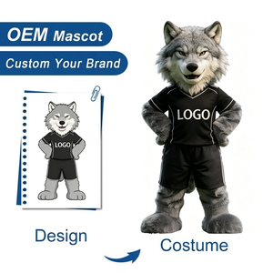 Costume de mascotte <span class=keywords><strong>loup</strong></span> en EVA, personnages de dessins animés, pour promotion professionnelle d'Halloween, MOQ personnalisé 1 pièce, en vente - Product Image 1