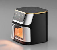 Four à Air Chaud Électrique Intelligent 10L en Acier Inoxydable avec Panier, Personnalisable avec Logo, Prix Usine, Idéal Hôtels, Usage Domestique et VR