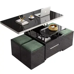 Chinese Folding Rectangle Multi-function Lifting Coffee Table Can Be Converted Into A Dining Room