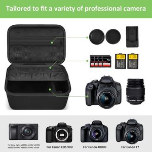 Estuche de transporte de viaje personalizado para cámaras Canon EOS Rebel T7/ 90D/ <span class=keywords><strong>4000D</strong></span>/ T100, bolsa protectora de almacenamiento - Product Image 2