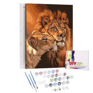 Artigianato principianti che dipingono con i numeri 20x30 dipingi con i numeri animali baby room pittura con i numeri tigre - Product Image 2