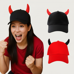 Grande vendita su Red Devil unico Banti Cheer uniforme Taegeukgi calcio corno cappello cappello carino fascia per il ciclismo e l'alpinismo - Product Image 1