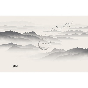 Nouveau <span class=keywords><strong>style</strong></span> chinois peinture à l'encre de <span class=keywords><strong>montagne</strong></span> lointaine <span class=keywords><strong>papier</strong></span> <span class=keywords><strong>peint</strong></span> photo imprimé UV - Product Image 4