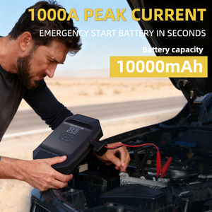 Arrancador de Coches 4 en 1 OEM de 12V <span class=keywords><strong>con</strong></span> Bomba de Aire, Inflador de Neumáticos Portátil, Cables de Arranque, Carga Rápida y Luz LED para <span class=keywords><strong>Coche</strong></span> y Camión - Product Image 2