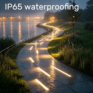 Lampe LED linéaire professionnelle 22W pour carrelage, étanche IP65, à encastrer au sol, pour éclairage de places publiques, parcs et projets - Product Image 2