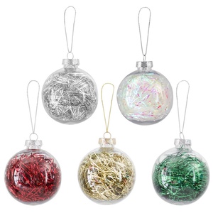 Boule de Noël par sublimation, électro-plaquée, brillante, colorée, vierge, décoration d'arbre de Noël, décoration de Noël, ornements de Noël personnalisés - Product Image 2