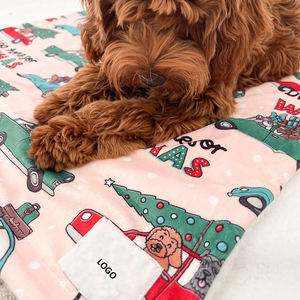 ผ้าห่มสุนัขพิมพ์ลายผ้าสักหลาดขนแกะขนาดออกแบบได้ตามต้องการ - Product Image 4