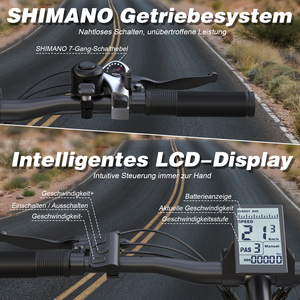 Bicicleta Eléctrica de Montaña con Neumáticos Anchos de 26 Pulgadas, 250W, 48V, 18Ah, 70km de Autonomía, 7 Velocidades, Entrega en Reino Unido en 3-7 Días - Product Image 5