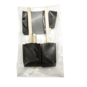 Ensembles de pinceaux plats en mousse flexible pour enfants de 2 à 14 ans avec poignées en bois pour une application facile de la peinture à l'<span class=keywords><strong>aquarelle</strong></span> - Product Image 5