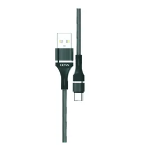 DENX DX001 kabel pengisi daya, kabel pengisian daya USB Tipe C, USB-C kepang nilon 3,0 A 1 M untuk Android Samsung