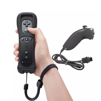 Joypad de télécommande sans fil 2-en-1 avec contrôle de nunchuks pour Wiis intégré Motion Plus pour manettes de jeu Wii Joystick