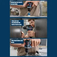 Perceuse sans fil Bosch Professional GSR 12V-32, moteur sans balais, couple élevé de 32 Nm, double vitesse, poignée en forme de T, outil électrique multifonctionnel