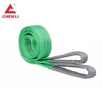 Chenli toptan düz dokuma sapan 6:1 8T 4M polyester kargo bağlama kemeri