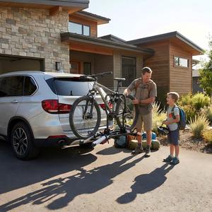 <span class=keywords><strong>Porte</strong></span>-vélos robuste pour vélos électriques, monté sur la barre de remorquage, pliable, pour 2 vélos, pour SUV, camion, camping-car, avec fonction d'inclinaison - Product Image 2