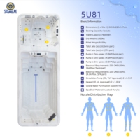 SpaRelax - Piscina Acrílica Elevada con Spa, Jacuzzi, Chorros de Masaje, Ecológica, Antideslizante, de Uso Comercial, para Adultos y Niños