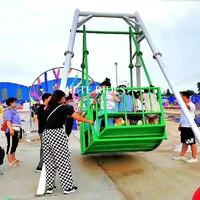 La fête foraine de projet de parc d'attractions non motorisé de nouvelle attraction monte le mini bateau de pirate simple sans puissance