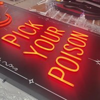 Enseigne personnalisée en métal avec support néon, enseigne lumineuse, base métallique robuste, boîte à lumière LED pour la décoration de vitrine, pour boîte à lumière néon