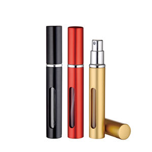 Taşınabilir Mini Doldurulabilir Parfüm <span class=keywords><strong>Atomizer</strong></span> Pompası Sprey Kozmetik Şişesi Altın Alüminyum Seyahat 5ml 10ml Cam Kalp Baskılı - Product Image 4