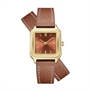 <span class=keywords><strong>Montre</strong></span> classique à <span class=keywords><strong>bracelet</strong></span> <span class=keywords><strong>marron</strong></span> pour femme, boîtier carré élégant, <span class=keywords><strong>bracelet</strong></span> en <span class=keywords><strong>cuir</strong></span> <span class=keywords><strong>marron</strong></span>, design simple antique, verre soleil, <span class=keywords><strong>SEIKO</strong></span> japonais - Product Image 6