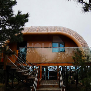 Carpa de Resort Personalizada con Estructura de Acero, Tela Oxford, Carcasa Rígida, Una Habitación, Cuatro Estaciones, con Balcón de Vidrio - Product Image 3