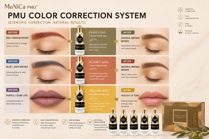Monica <span class=keywords><strong>PMU</strong></span> 5 <span class=keywords><strong>Farben</strong></span> Augenbrauen-Farbkorrektur-Set Professionelles Permanent Make-up Pigment zur Augenbrauenkorrektur - Product Image 6
