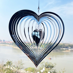 Reusable Christmas <b>Tree</b> Shape 3D Stainless Steel Metal Waterproof Hanging Wind Spinner Chime Indoor <b>Outdoor</b> Garden Yard Ornament - Product Image 6