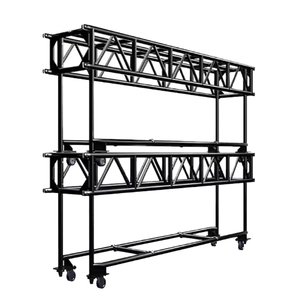 Tyler Black Powder Coated 5FT 8FT 10FT Pre-Rig Truss Aluminum Light Truss <b>Adjustable</b> Height Stackable Vertical Use - Product Image 1