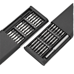 Ensemble d'outils à main multifonction sans fil isolé 25-en-1 avec tournevis à cliquet, poignée en acier, embout de 4 mm, qualité industrielle/bricolage - Product Image 1