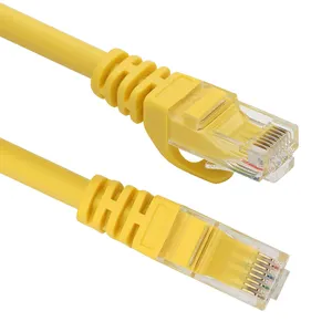 VCOM 3m 5m 10m 30m السترة الصفراء PVC Cat6 UTP وصلة كابل غير محمي RJ45 4 أزواج 0.57mm CCA شبكة الأسلاك