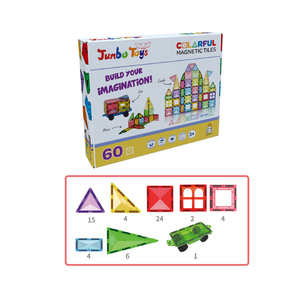 Ensemble <span class=keywords><strong>de</strong></span> tuiles <span class=keywords><strong>de</strong></span> <span class=keywords><strong>construction</strong></span> magnétiques, jouet éducatif STEM pour enfants, vente en gros, OEM, ABS sûr, certifié ASTM EN71 CPC, à partir <span class=keywords><strong>de</strong></span> 3 ans - Product Image 3