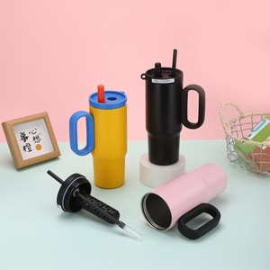 Gobelet isotherme grande capacité, gobelet à paille en acier inoxydable 304, gobelet à eau portable pour étudiants et étudiantes - Product Image 2