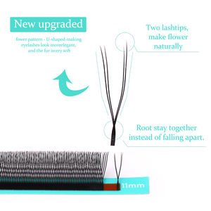 Pestañas de Volumen en Forma de U, Estrechas, Pre-fabricadas <span class=keywords><strong>YYU</strong></span> 3D 4D 5DU, Extensiones de Pestañas Coreanas de Fibra PBT, Pestañas en U Estrechas en Abanico, Populares con Curvatura M - Product Image 3