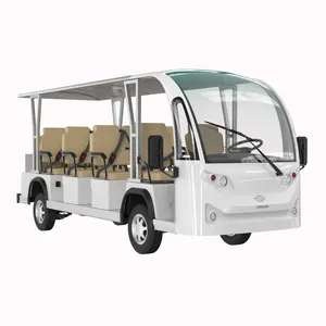 Kendaraan Bus tamasya antar jemput elektrik 11 penumpang untuk resor objek wisata menggunakan mobil wisata elektrik