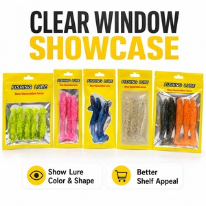Appâts de pêche personnalisés mylar <span class=keywords><strong>sac</strong></span> anti-odeur <span class=keywords><strong>sac</strong></span> d'emballage en plastique transparent ziplock colle souple ver leurre emballage mylar <span class=keywords><strong>sac</strong></span> - Product Image 6