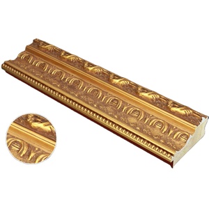 Cornice Classica in Legno Massello con Perline Dorate e Stampa UV, Decorazione Murale Ecologica <span class=keywords><strong>per</strong></span> Dipinti ad Olio e Foto - Product Image 1