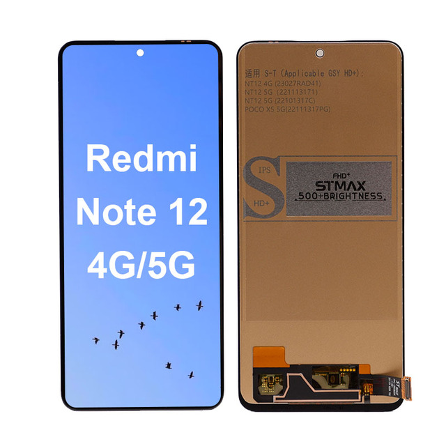 Incell LCD Display Assembly Redmi Note 12 4G 5G Mobile Phone Screen Touch Panel Factory Direct Supply with Six Month Warranty