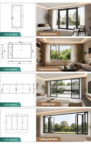 Fenêtre à battant AOSTTER à rupture de pont thermique, double vitrage insonorisé, en aluminium anodisé haute sécurité pour maison résidentielle avec <span class=keywords><strong>baie</strong></span> <span class=keywords><strong>vitrée</strong></span> - Product Image 6